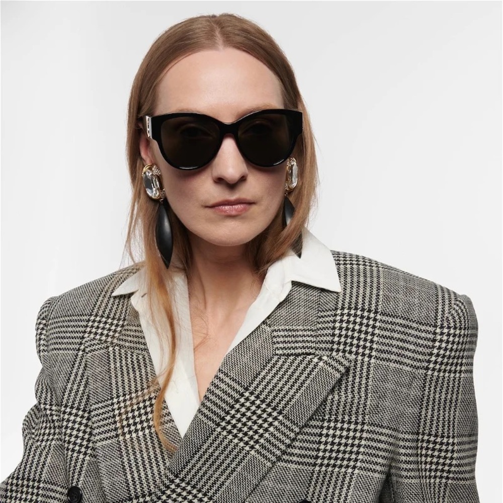 Saint Laurent Monochromatic
Monogram Acetate 56MM Cat Eye Sunglasses SL M3